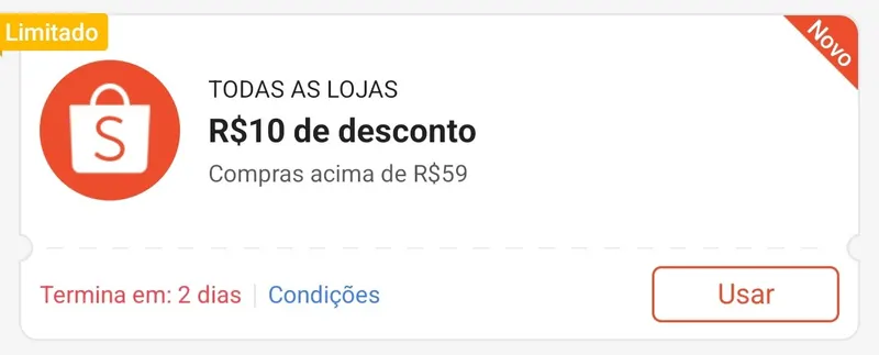 CUPOM LIBERADO — H4LL0W33N: R$10 OFF em compras acima de R$59