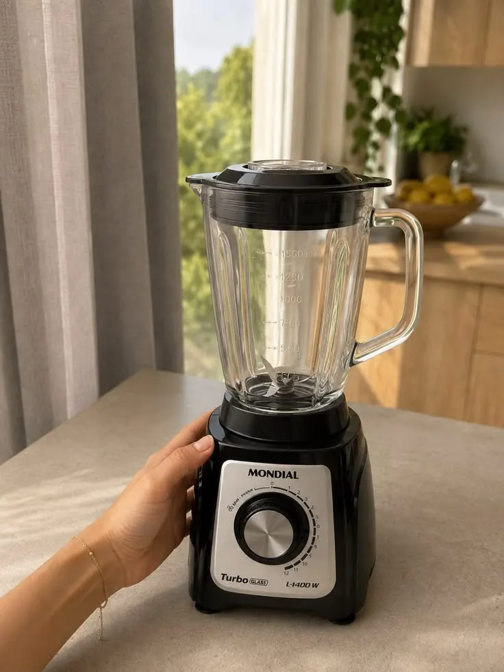 Liquidificador Turbo Glass L-1400 GI 1400W Jarra de Vidro Mondial