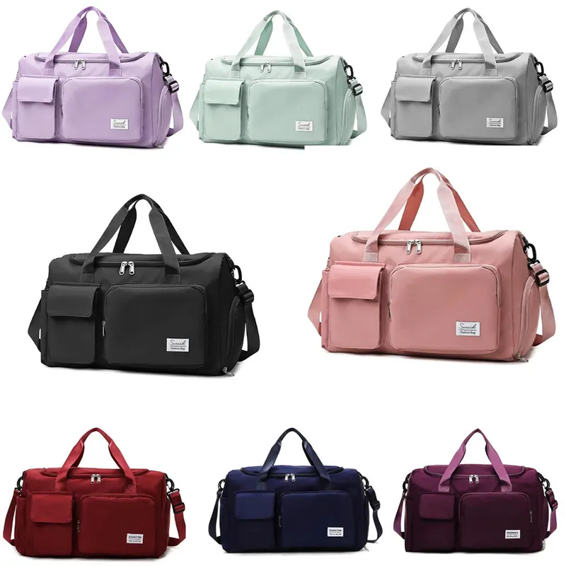 Bolsa de Academia Feminina Grande com Alça Transversal – Mala de Viagem Esportiva à Prova