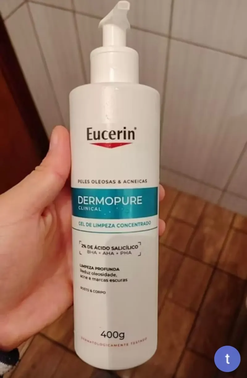 EUCERIN Gel de Limpeza Facial Antiacne Dermo Pure Concentrado 400ml