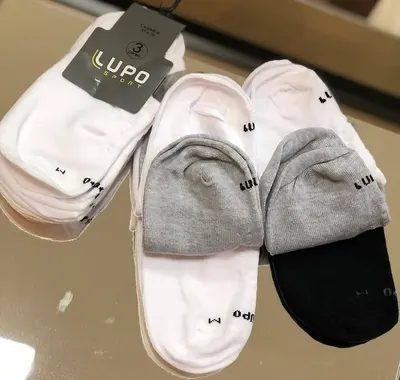 Kit 10 Pares Meias Lupo Sport Cano Invisível Algodão Soquete Sapatilha Unissex Original Confortável