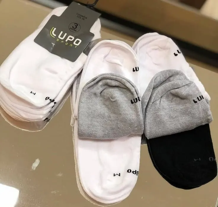 Kit 10 Pares Meias Lupo Sport Cano Invisível Algodão Soquete Sapatilha Unissex Original Confortável