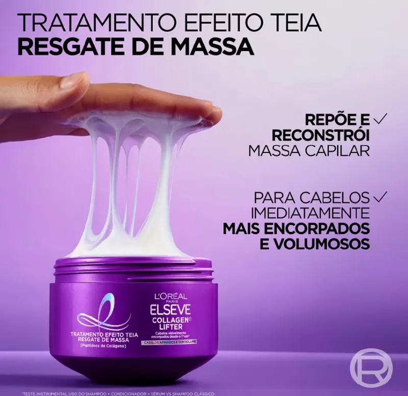 Tratamento Efeito Teia Resgate de Massa L'Oréal Paris Elseve Collagen Lifter 300g