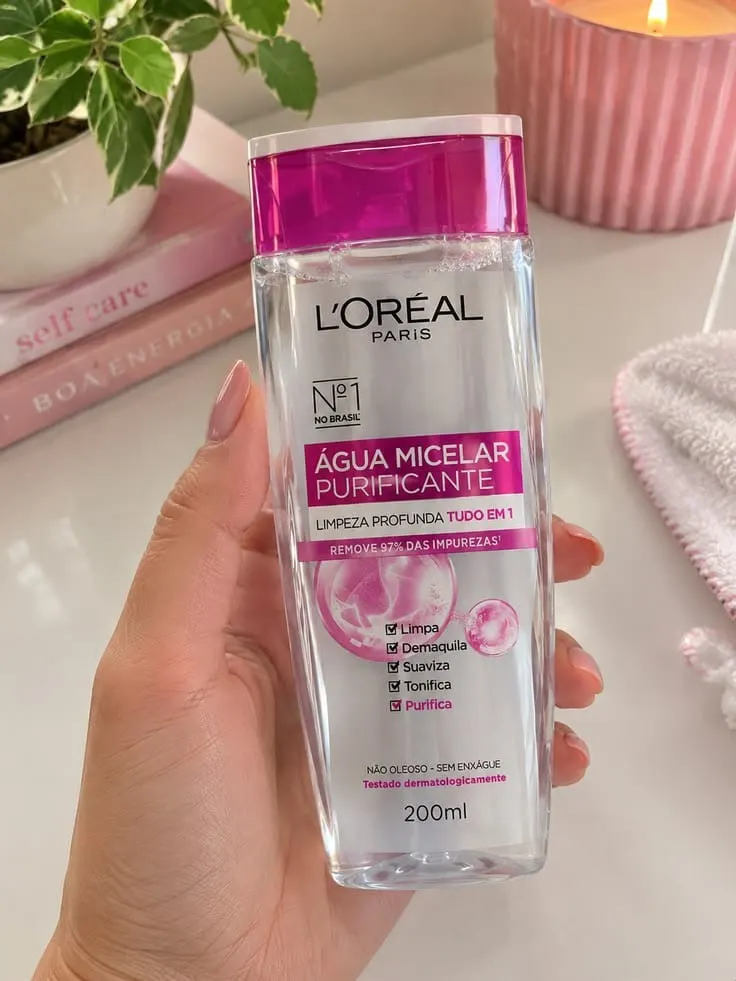 Água Micelar Purificante 5 em 1, Limpa e Demaquila, Para Todos os Tipos de Pele, L'Oréal Paris Dermo Expertise 400ml
