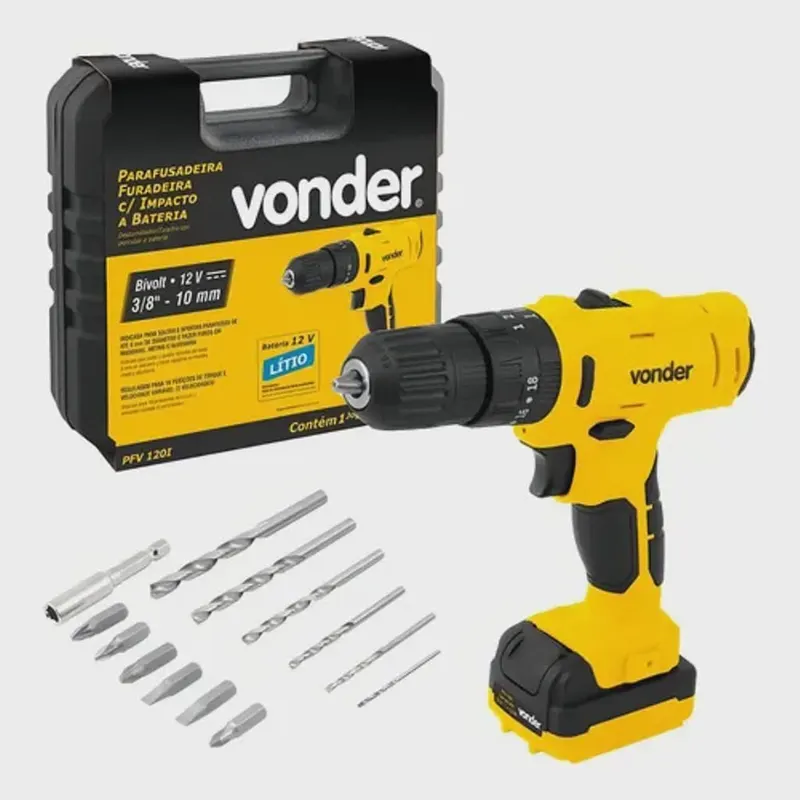 Parafusadeira Furadeira Pfv120i De Impacto Vonder
