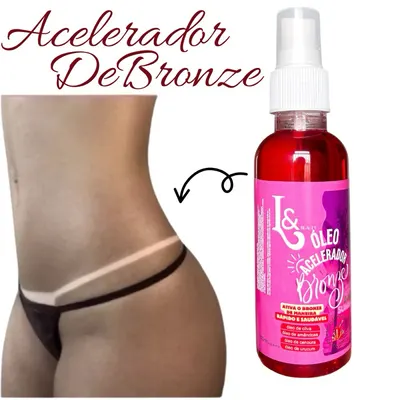 Óleo Ativador Parafina de Bronze Urucum 120ml Marquinha De Fita Biquíni - L&Beauty