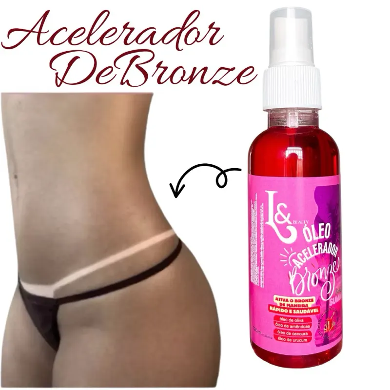 Óleo Ativador Parafina de Bronze Urucum 120ml Marquinha De Fita Biquíni - L&Beauty