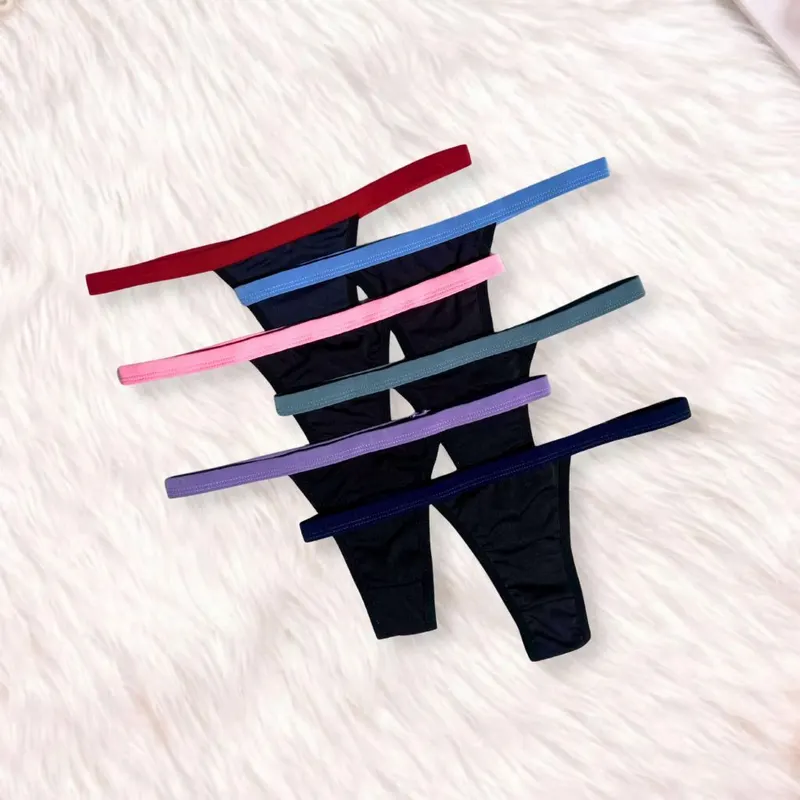 Kit 6 Calcinhas Feminina Conforto Tanga Biquíni Confortável Com Forro Algodão Básica Dia