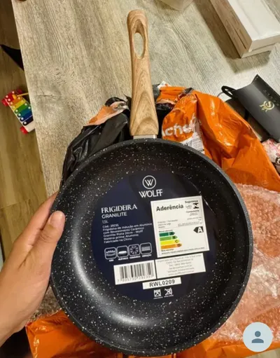 Frigideira Wolff Granilite Preta 24cm Indução Antiaderente Cerâmica Alumínio Fogão Gás Elétrico Cooktop Ovo Omelete Bife
