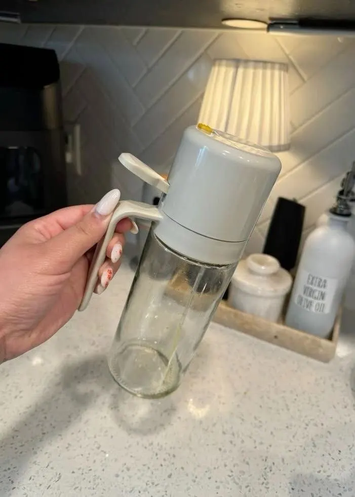 Frasco de Spray de Óleo 2 EM 1 Frasco de Óleo de Spray de Vidro à Prova de Vazamento 470ml Dispensador de Óleo
