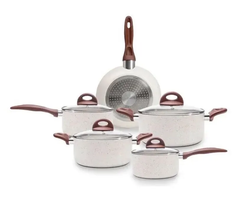 BRINOX 5 PEÇAS Jogo De Panelas Smart Plus Vanilla Indução Cerâmico 5peças Brinox