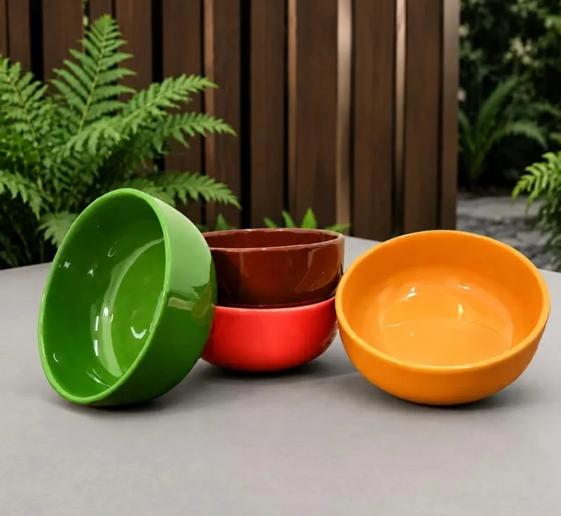 Kit 4 Bowls em Cerâmica 390ml 11 Cores SEGUNDA LINHA | Tigelas para Caldos Sobremesa Sorvete Açaí