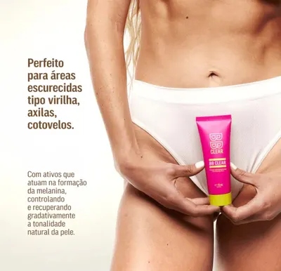 BB Clear Clareador Facial e Corporal 50g Manchas Escuras Uniformizador de Tom Hidratante Beleza Brasileira