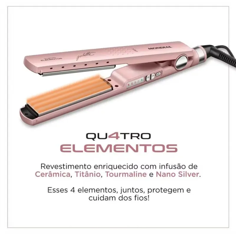 Prancha Alisadora By Juliette Mondial Golden Rose 60W P-JU-01