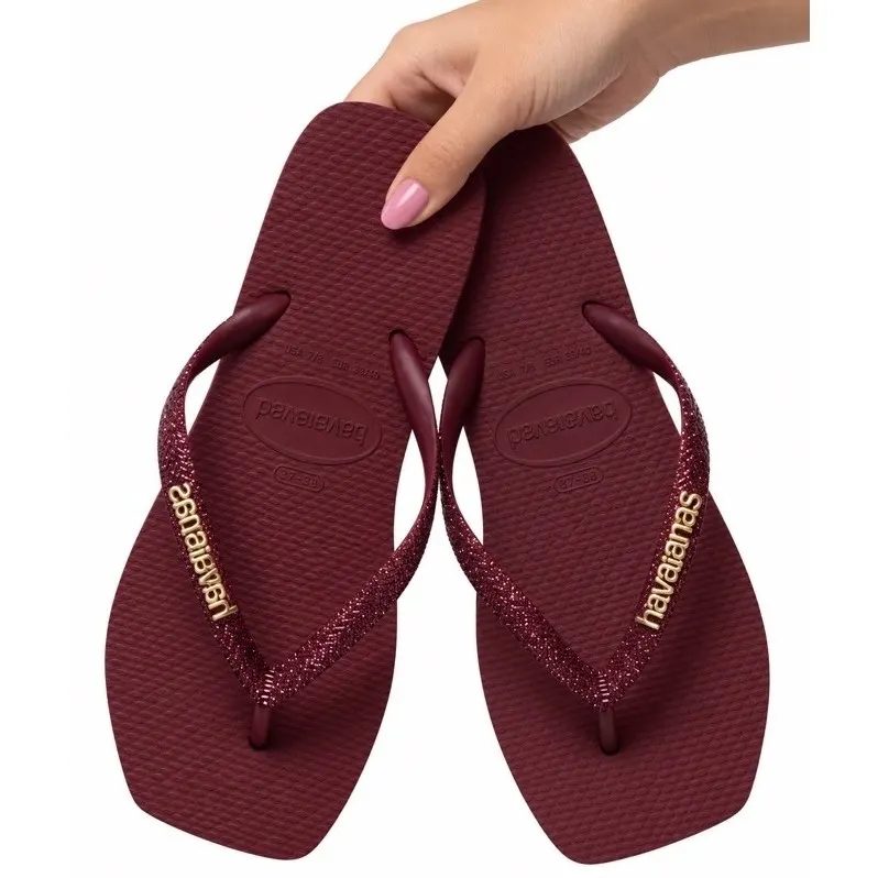 Chinelo Feminino Rasteirinha Bico Quadrado Glitter Strass Brilho Confortável Sandália