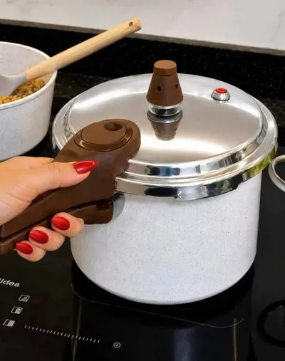 Panela de Pressão Brinox Ceramic Life 4,2L Vanilla para Indução