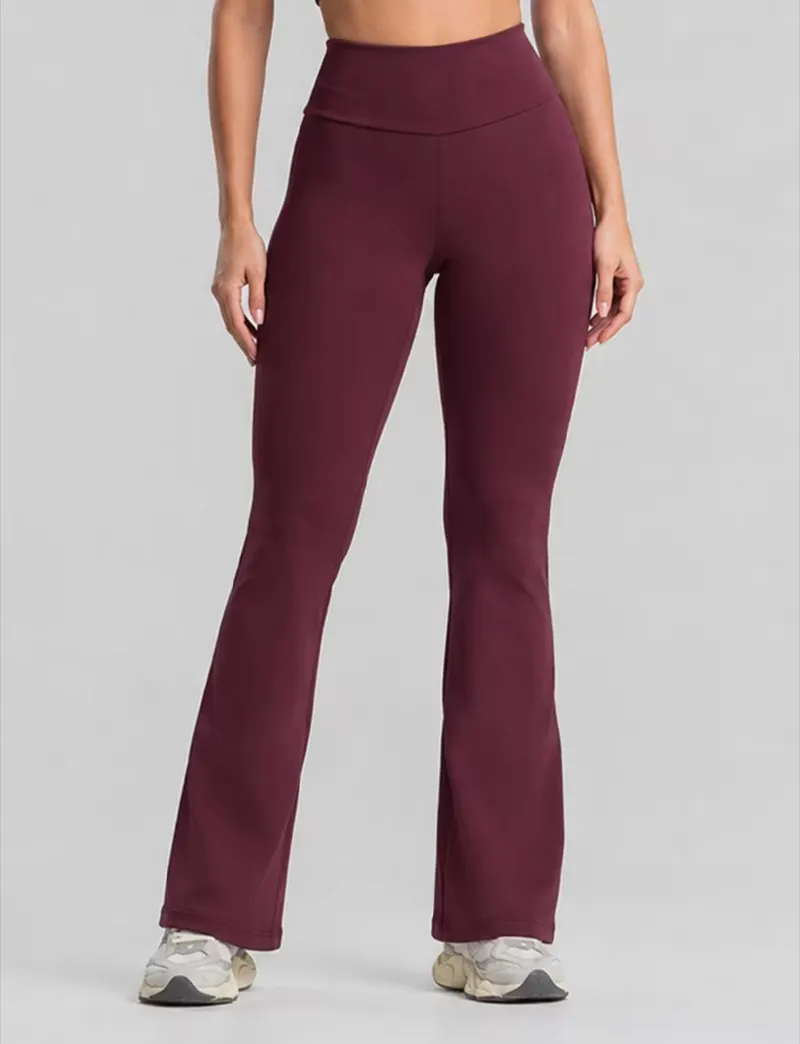 Calça Bailarina Legging Flare Reta Feminina Cintura Alta Sem Transparência Academia Fitness