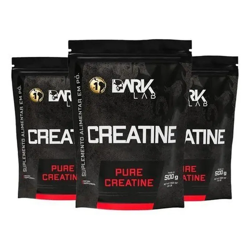 3x Creatina Monohidratada Pura 500g Dark Lab Unidade