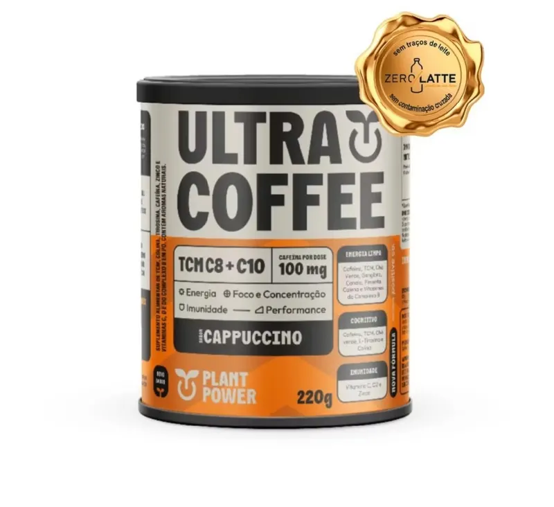 Ultracoffee sabor Cappuccino TCM C8 C10 Plant Power 220g