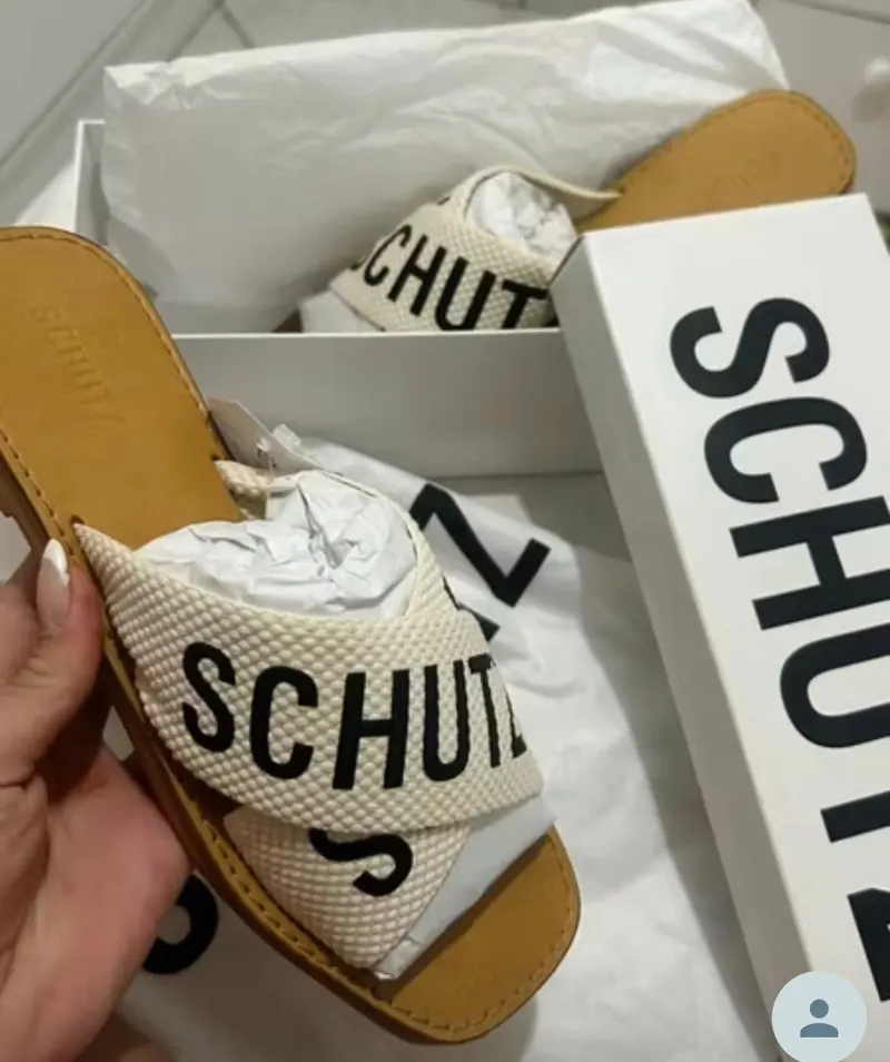 RASTEIRA FLAT SCHUTZ COM TIRAS EM X