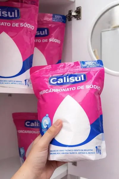 Percarbonato 100% Puro Tira Manchas Roupas Brancas e Coloridas