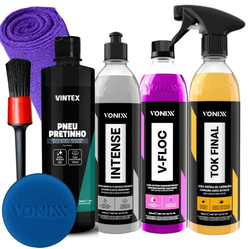 Kit Shampoo V-Floc Cera Tok Final Revitalizador Intense Vonixx Pretinho Vintex