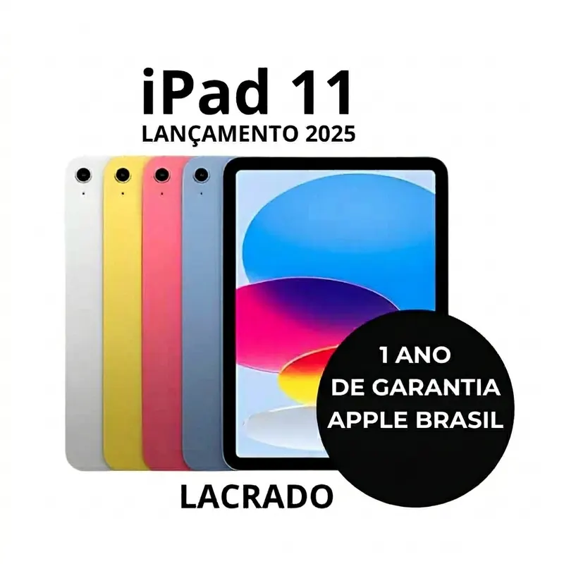 Tablet Apple iPad 11 Polegadas Processador A16 Touchscreen Conectividade Bluetooth WI FI de Alta Performance.