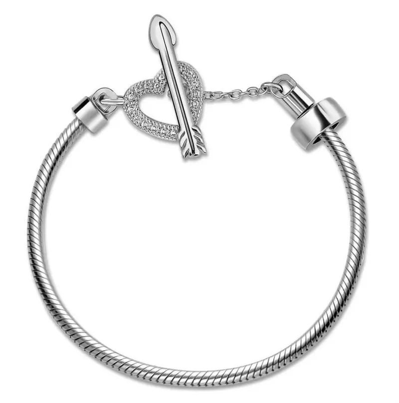 Pulseira Life Cupido Coração E Flecha Em Prata 925!