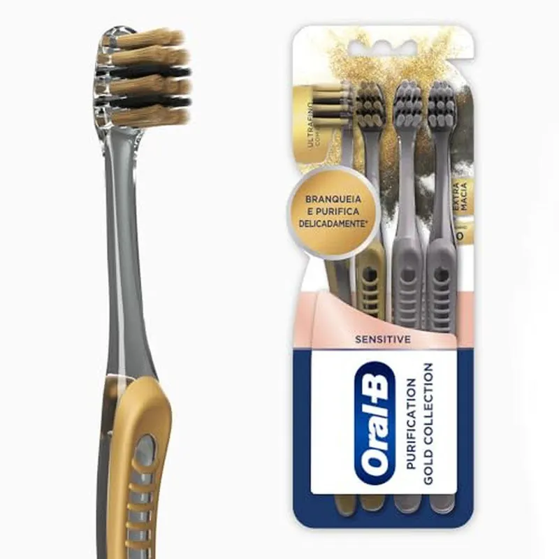 Oral-B Escova de Dente Sensitive Purification Gold 4 Un
