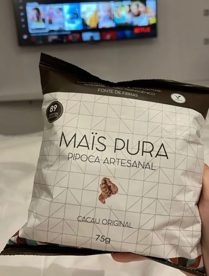 Pipoca Artesanal Cacau Original 50g Mais Pura