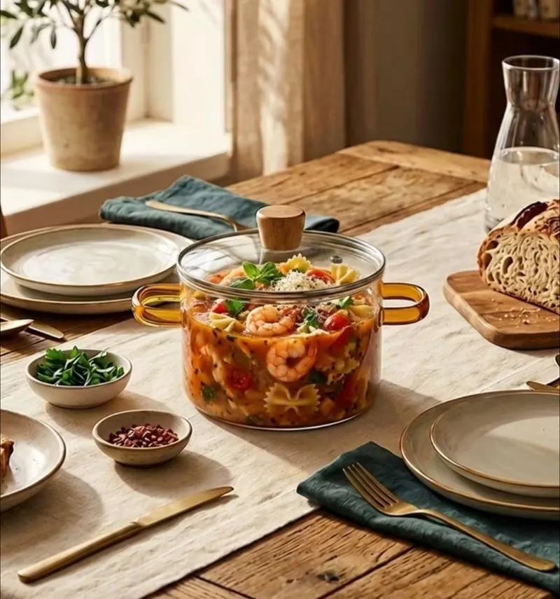 Caçarola de Vidro 1,6L – Elegância, Qualidade e Praticidade para sua Cozinha