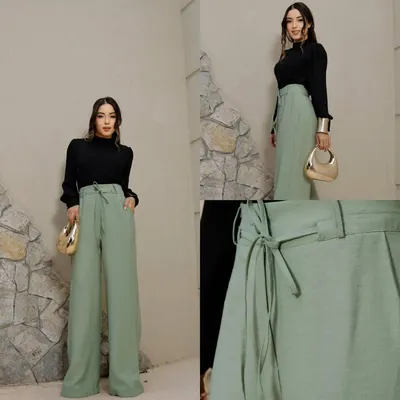 Calça Pantalona SocialFeminino Sensorial Marrant Cintura Alta PerfeitaTendencia 2027 Com