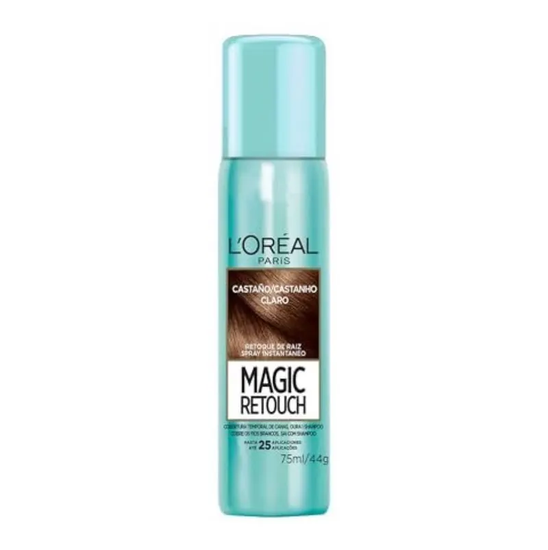 Spray para Retoque de Raízes L'Oréal Paris, Castanho Claro, 75ml