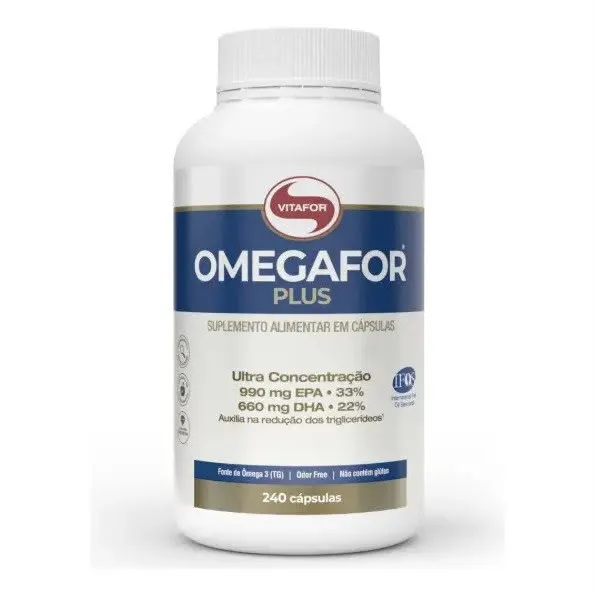 Ômega 3 Vitafor Omegafor Plus em cápsula Sem sabor x 240g de 240 un.