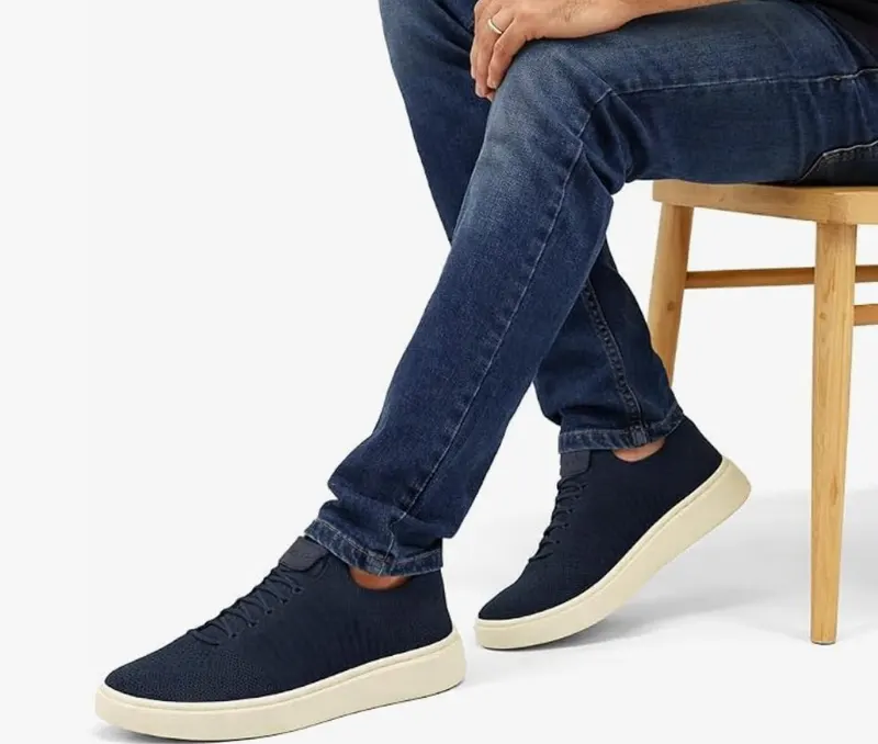 Tênis Knit Masculino Slip Casual Moderno Elegante e Confortável Chumbo Adulto Numérico 40