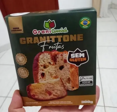 Panetone Sem Glúten com Frutas Cristalizadas 300g - Grani Amici