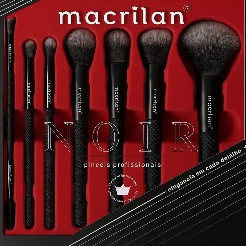 Pincéis Profissionais Maquiagem 7un Macrilan Ed009!