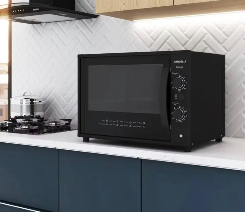 Forno Elétrico de Bancada, 60 Litros Nardelli top60 preto