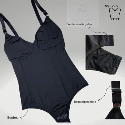 Cinta Body Modelador Suplex Sem Bojo Redutora De Medidas Com Compressão Alça Reforçada