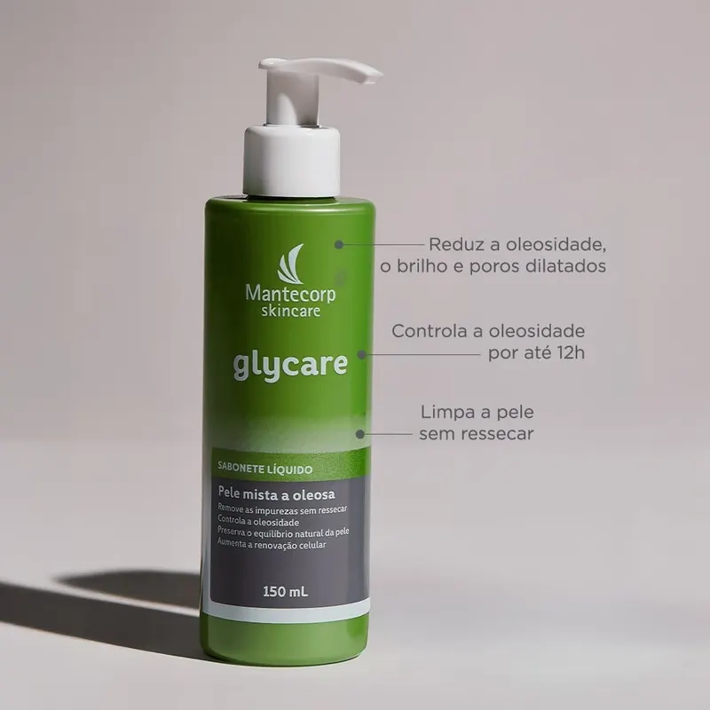 Sabonete Líquido Facial Glycare 150ml Mantecorp Skincare