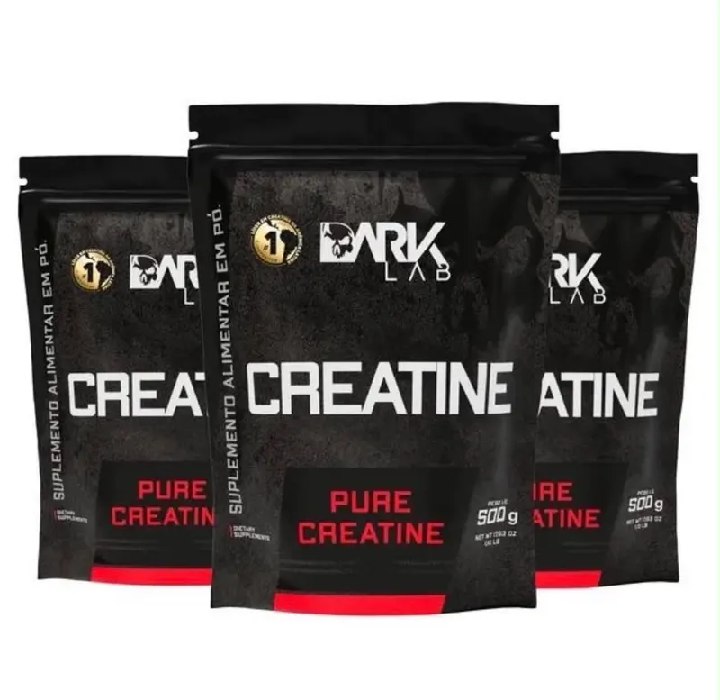 3X Creatina Monohidratada Pura 500g Dark Lab Unidade