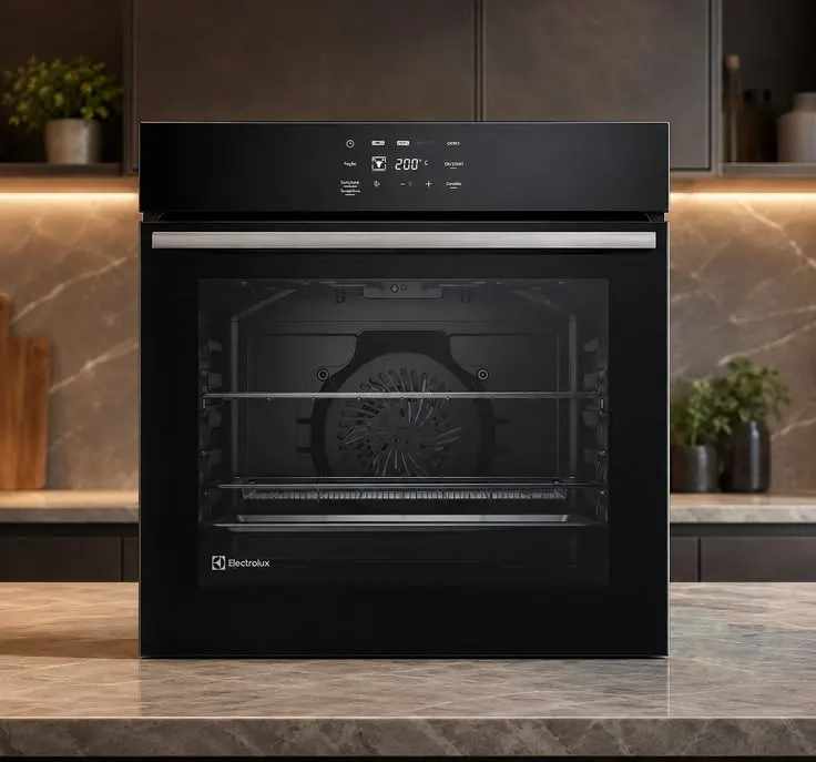Forno a Gás de Embutir Electrolux Efficient com 80 Litros de Capacidade, Grill e Painel Full Touch Preto - OE8GH
