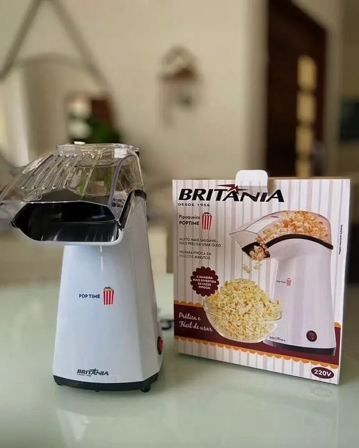 Pipoqueira Britânia Pop Time 1200W 127V Branca Sem Óleo B-02