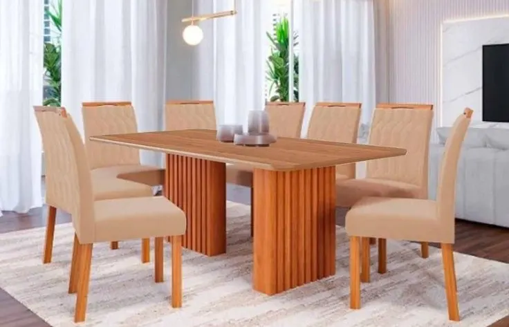 Mesa de Madeira Ester 210 Cm Cinamomo - Cimol