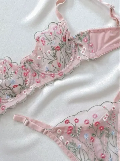Conjunto De Lingerie Roupa Íntima Gringa Sutiã Calcinha Com Aro Moda