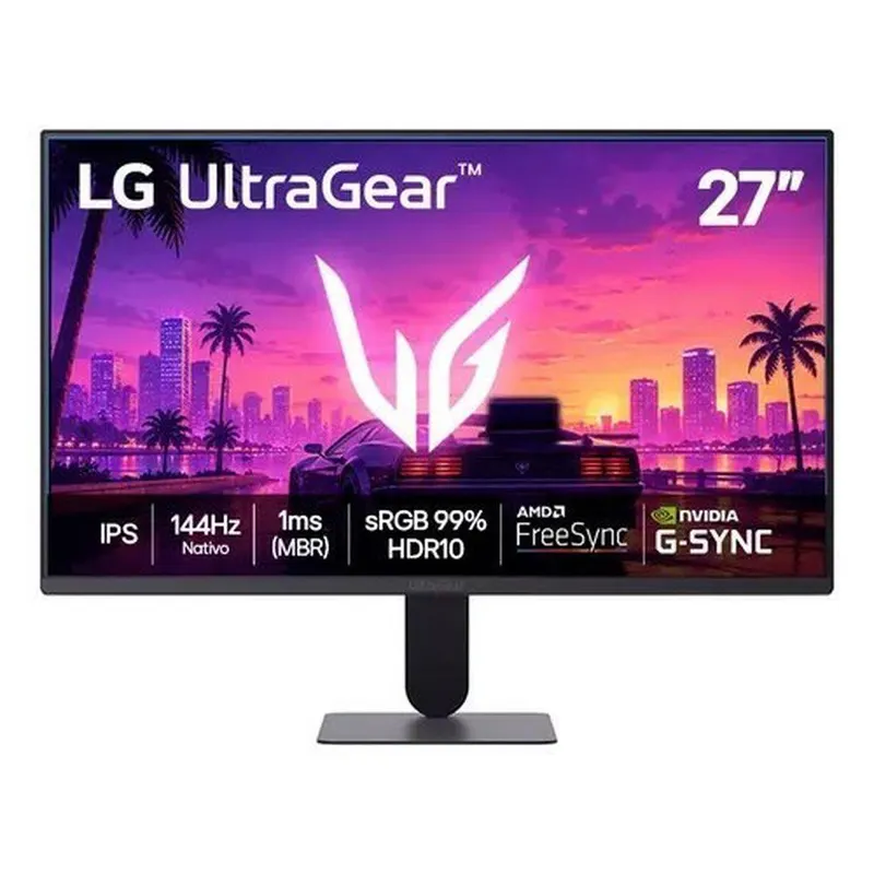 LG UltraGear Monitor Gamer 27" IPS, 144Hz Nativo, 1ms