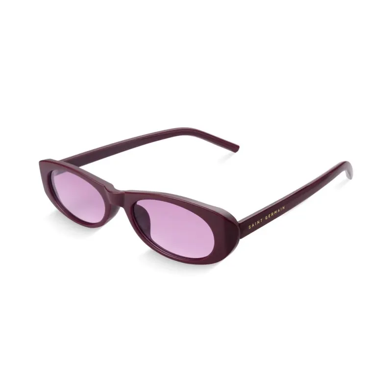 Óculos De Sol Feminino Saint Germain Amalfi Roxo Uv400 Oval