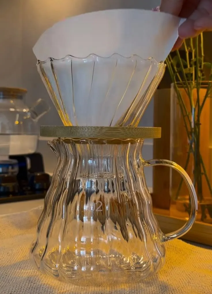 Jarra De Vidro Tampa Borossilica Para Servir Café 600ml