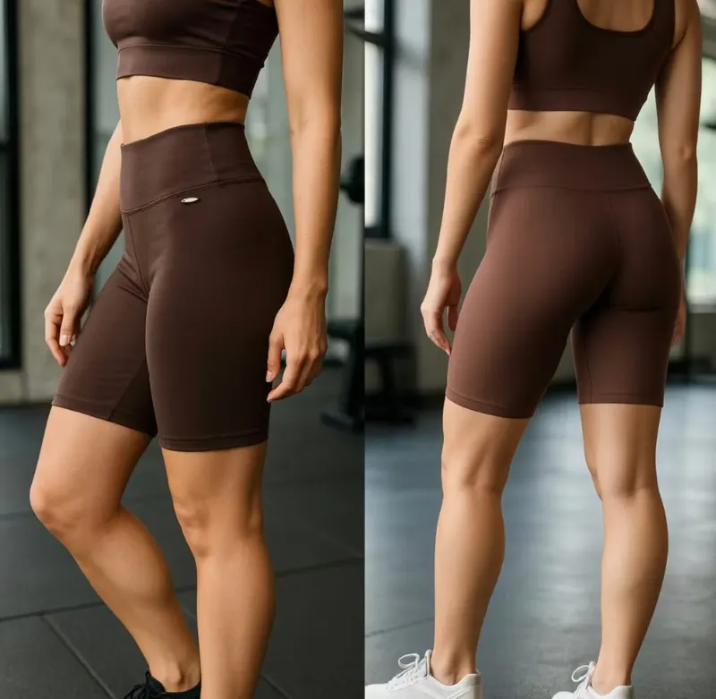 Bermuda Feminina Fitness Suplex Poliamida Cós Alto Não Transparente Academia