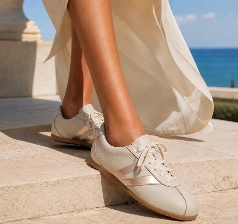 Tênis Feminino Vittal Couro Legítimo Naomi Casual Retrô Clássico